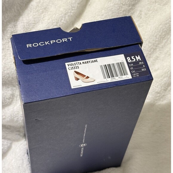 Rockport Violetta Mary Jane CJ3333 Womens Beige Leather Pumps Heels Shoes 8.5 M - Picture 12 of 12
